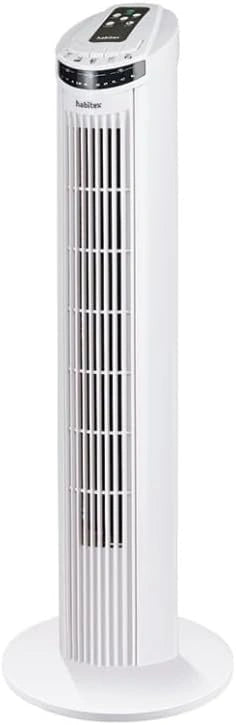 Habitex Ventilador Torre 29inch Blanco con Mando, con funciones de uso diario