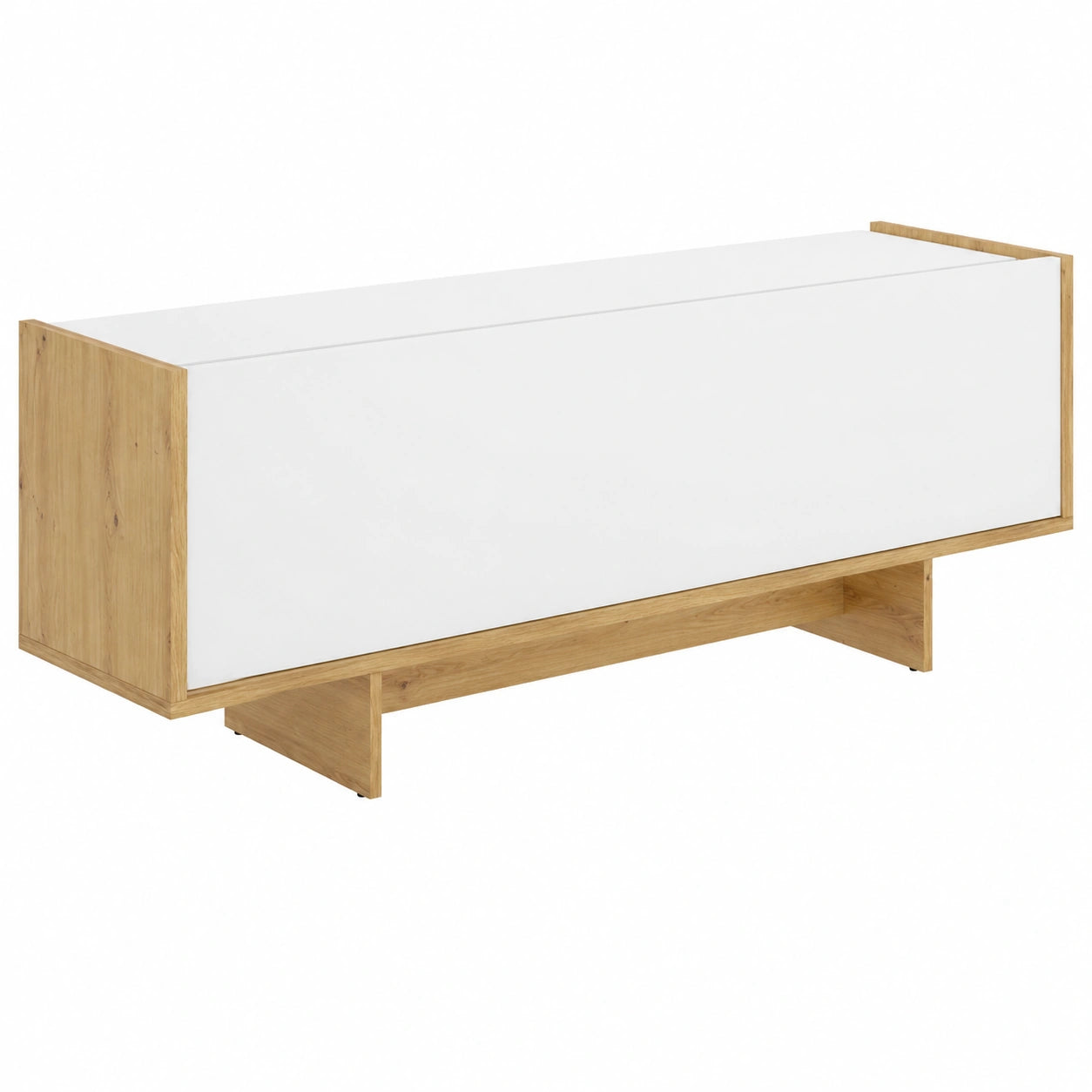 Mueble de TV Bajo Rimobel Dekit 150 cm Blanco Roble