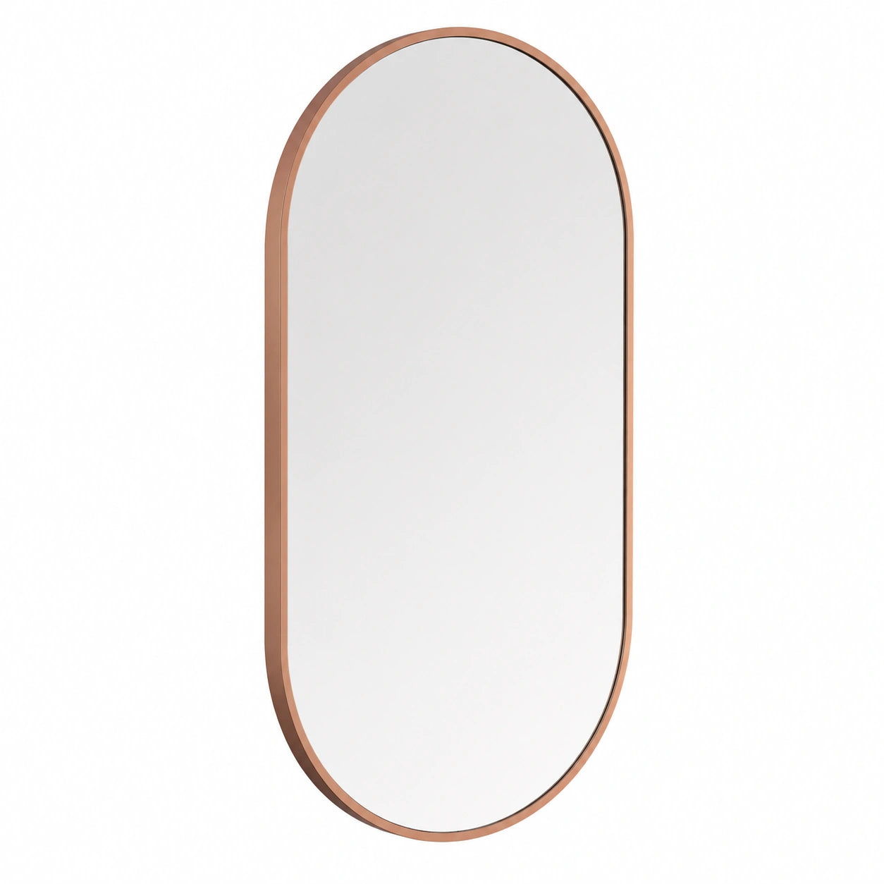 Espejo LED Retroiluminado para Baño y Vestidor, Marco Negro Mate, Luz Triled, Interruptor Táctil, Anti-Niebla, 50x90cm, Oro Rosa