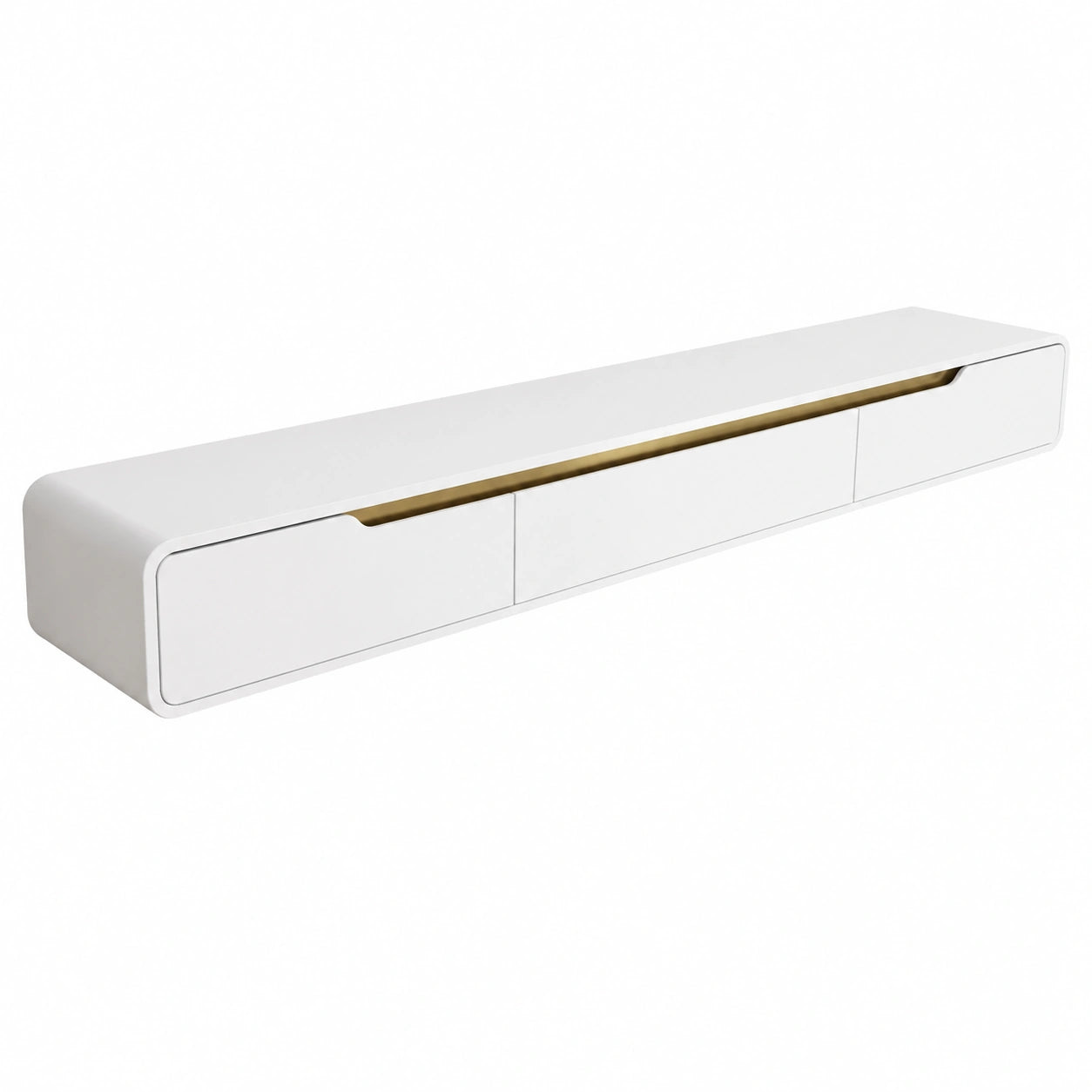Mueble de TV Flotante con Almacenamiento y Puertas, Diseño Moderno para Salón