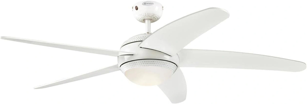 Westinghouse Lighting 7207040 Ventilador de Techo con Luz - Blanco, 132 x 132 x 36 cm, 55 W