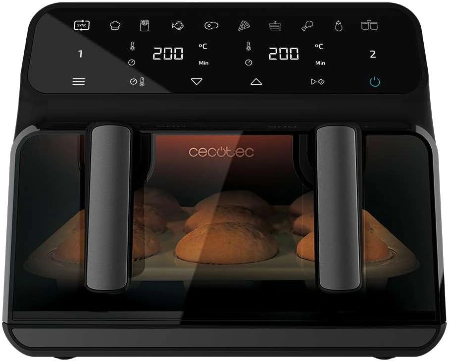 Cecotec Freidora de Aire 9 L Cecofry Advance 9000 Window Total 2200W, para uso doméstico