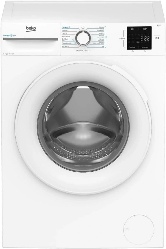 Beko lavadora 8kg Energy Spin A de velocidad variable Vapore 1200giri Bmwu3821w, para uso doméstico