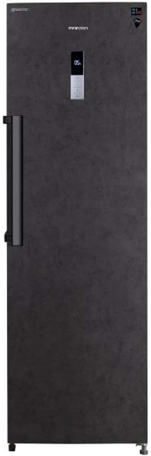INFINITON Frigorifico Una Puerta CL-A185N - sin escarcha, Fast refrigeración, Iluminación LED, E, Negro, 185 cm de Altura, 375 Litros