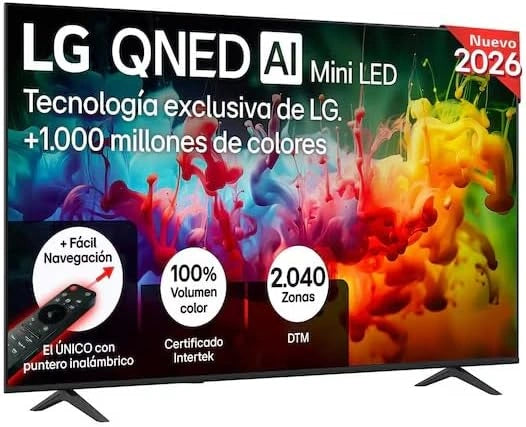 LG 75QNED70B6A - inteligente TV QNED MiniLED AI 75' 4K Sin Reflejos 94%, 2026