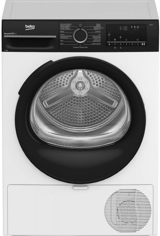 Secadora Bomba de Calor 9Kg Clase A+++ Beko BM3T49240W Blanco, con funciones de uso diario