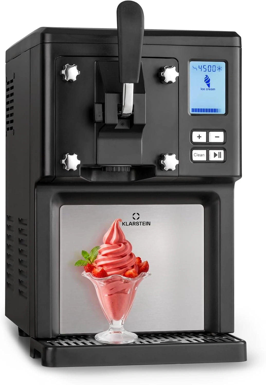 Klarstein Sweet Sundae Máquina para helados cremosos - compresor con refrigeración autónoma, sin necesidad de congelar previamente, temporizador, 1
