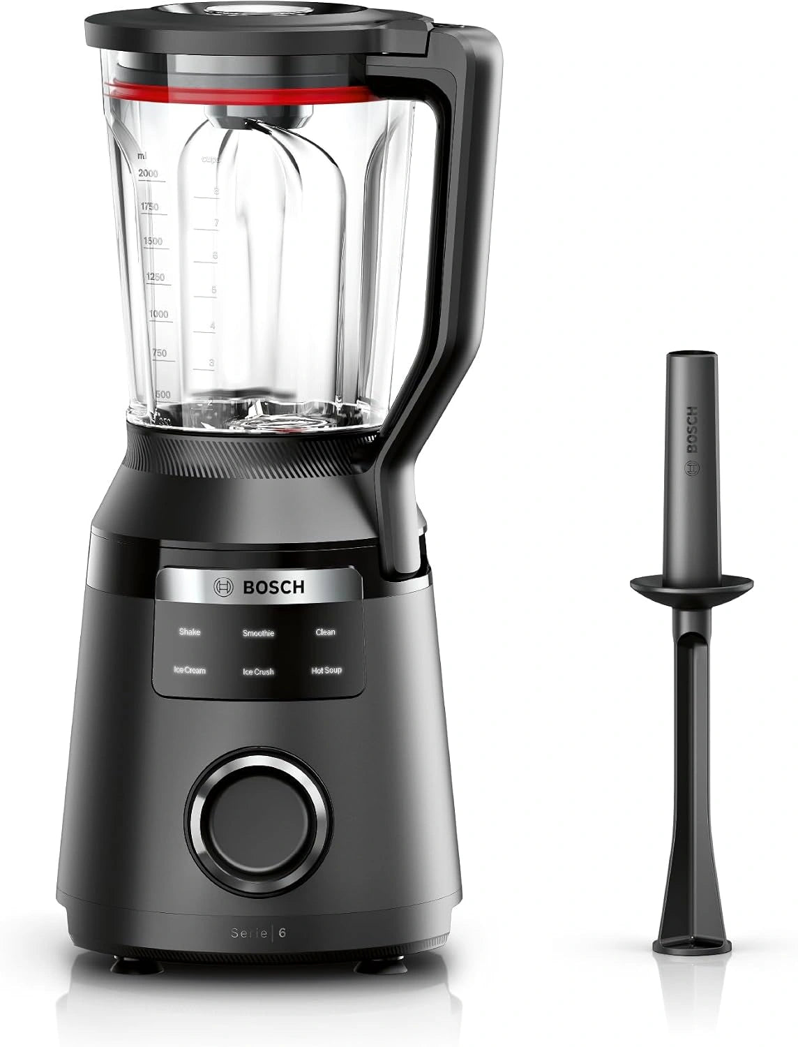 Bosch - Serie 6, 1.800 W, 6 Programas, MMB6652B, Negro, Jarra TritanTM, Cuchillas ProSpeed, Batidora VitaPower