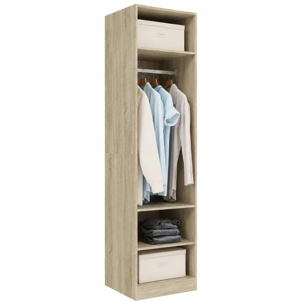 Armario Juvenil LAPOOH de Roble Sonoma 50x50x200 cm