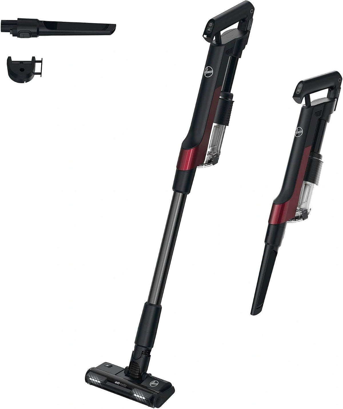 Hoover Aspiradora Escoba Sin Cable Ultraligera - Compacta el Polvo para Aumentar la Potencia de succión, Cepillo para Suelos Duros, Anti-Enredos