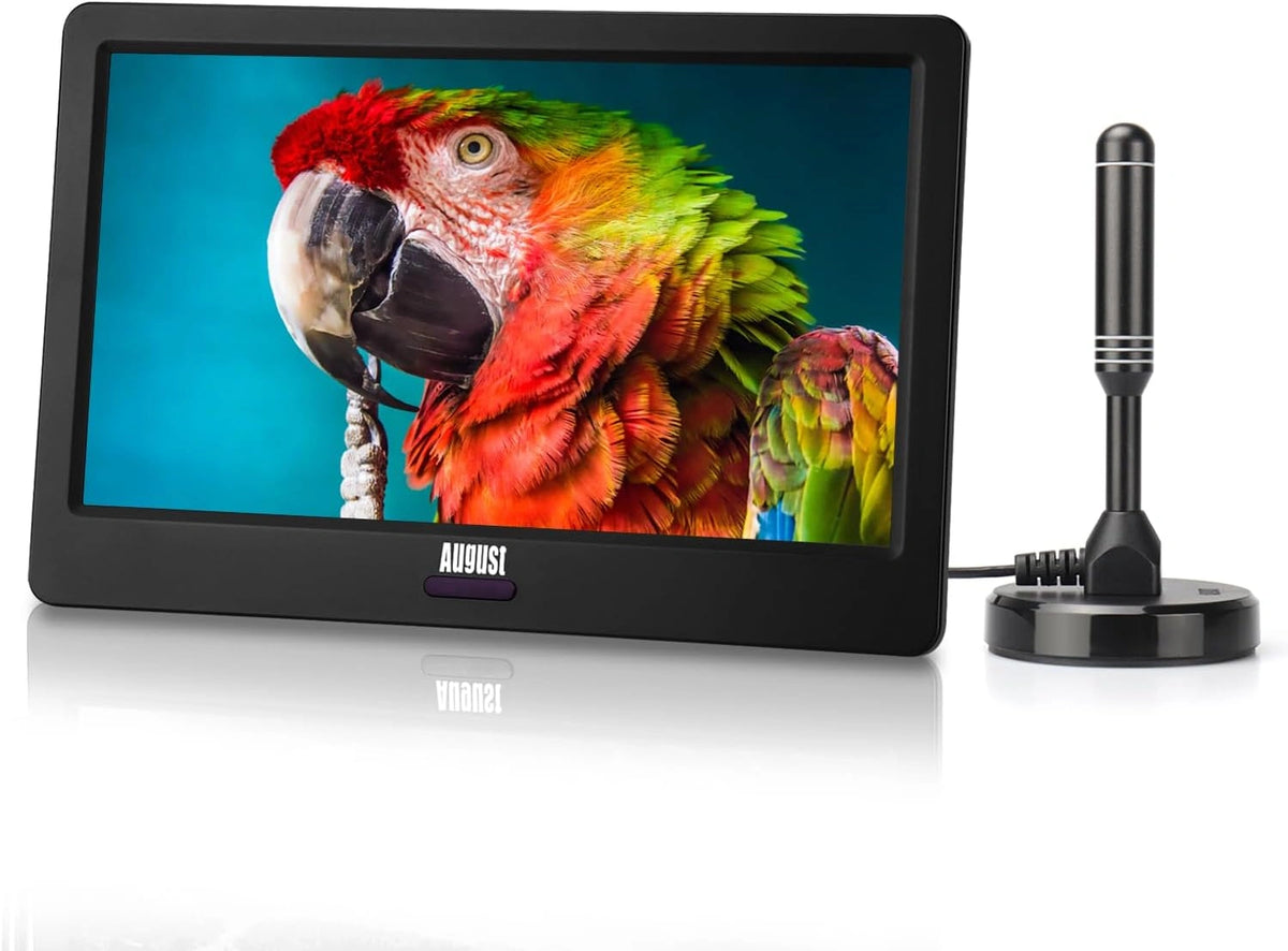 August DA900D 9 Pulgadas TV Portátil Recargable con TDT DVB-T2 - PVR y Media