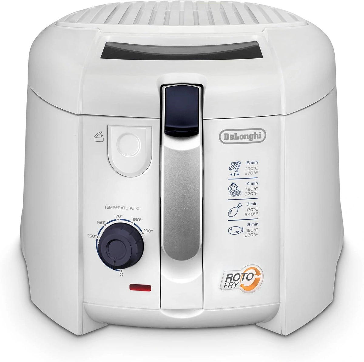 De'Longhi F28211.W1- Freidora RotoFry - 1800 W, 1, 2 litros, blanca, acero inoxidable