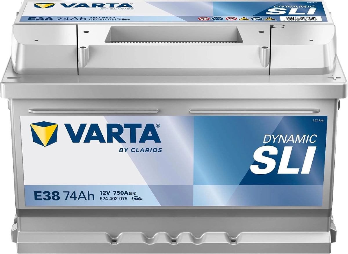 Varta plateado Dynamic E38 Batería de arranque - 12V 74Ah 750A, 5744020753162