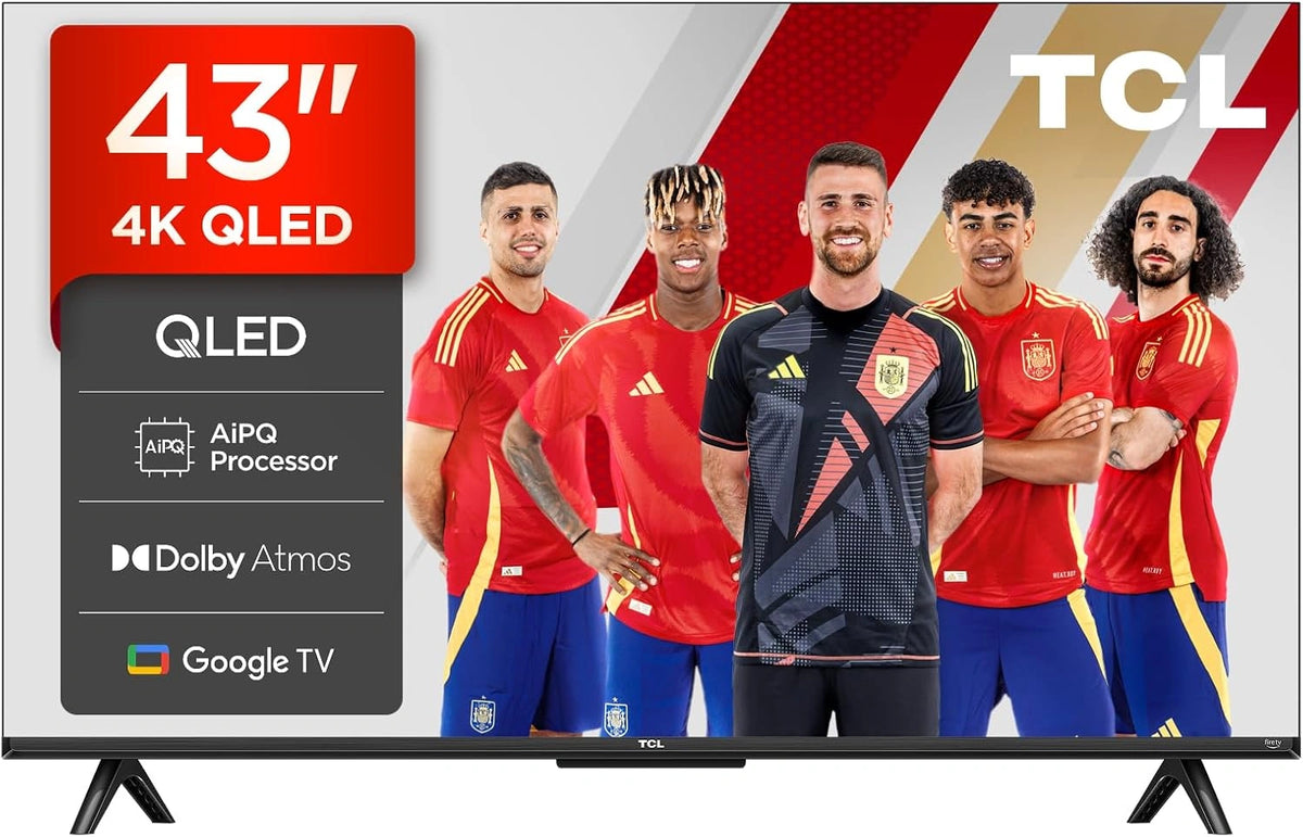 TCL 43T69C 43 Pulgadas QLED 4K HDR10+ inteligente TV - Dolby Atmos, Google TV