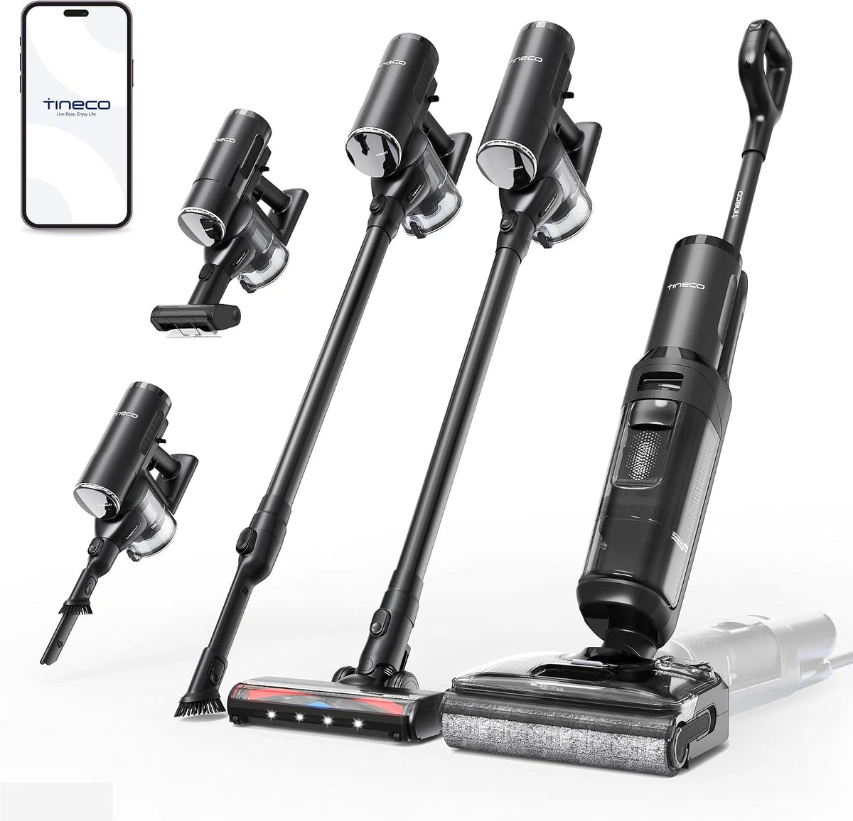 Tineco Floor One Switch S7 Stretch Aspiradora Seco y Húmedo - Autolimpieza