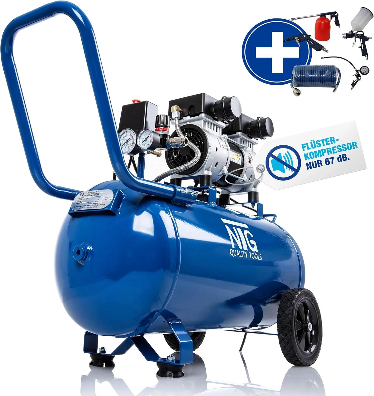 NTG Silent Compressor 9 bar, con funciones de uso diario