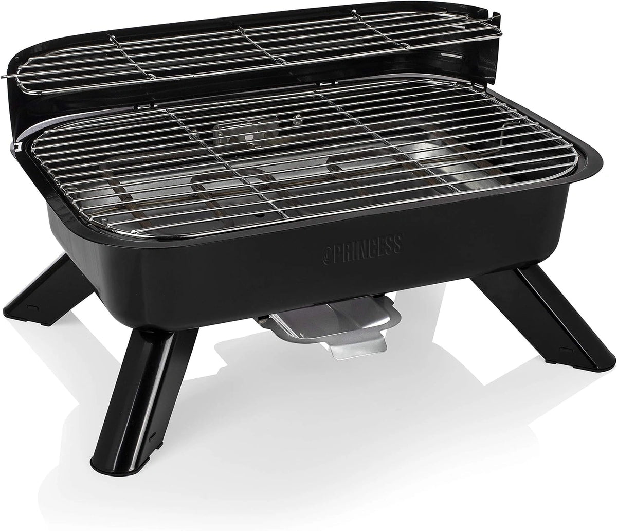 Princess 01.112252.01.001 - 2000 W, negro, eléctrica y de carbón, Barbacoa híbrida