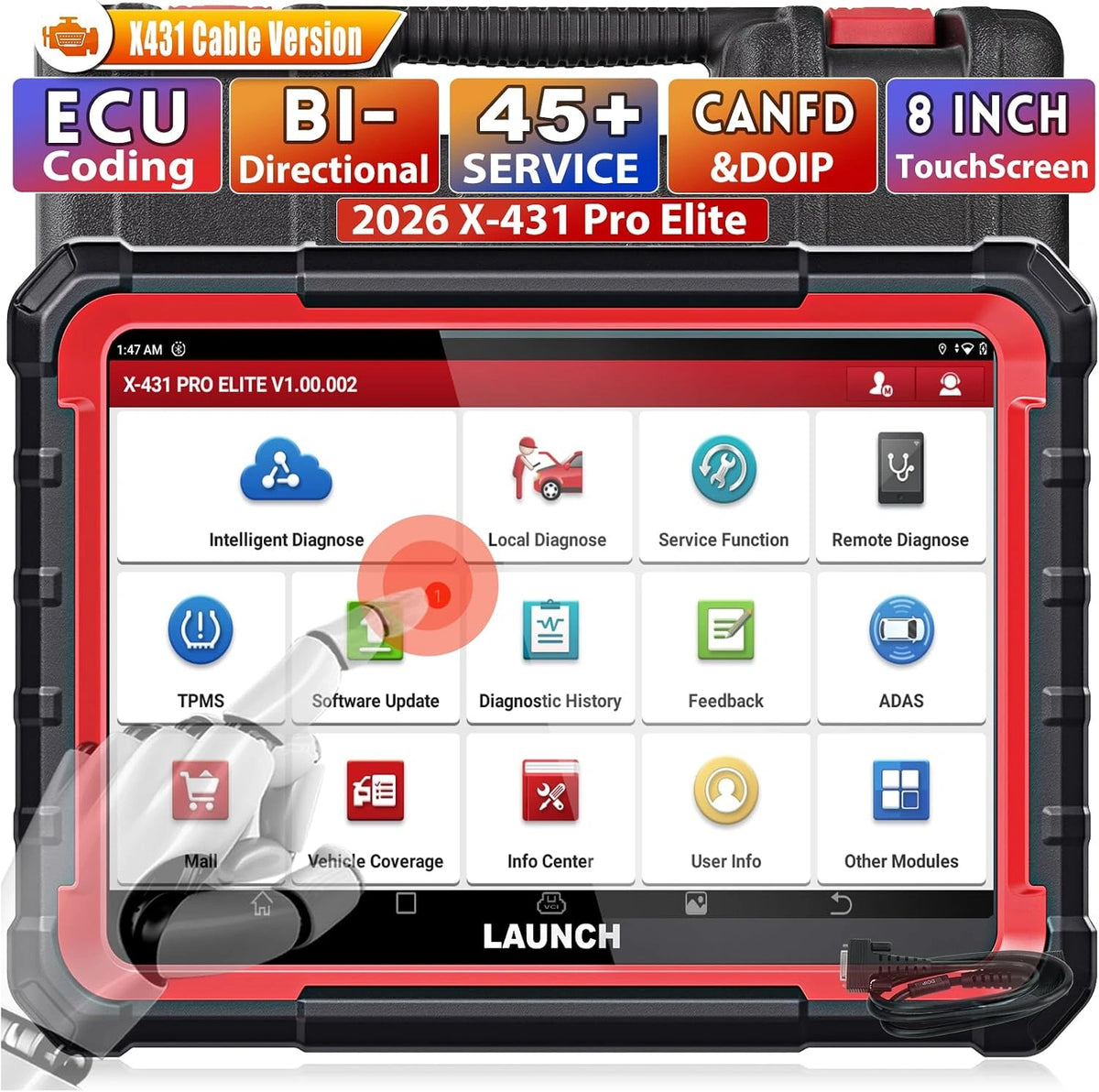 LAUNCH X431 Pro Elite OBD2 Diagnosis Coche Multimarca - Codificación ECU