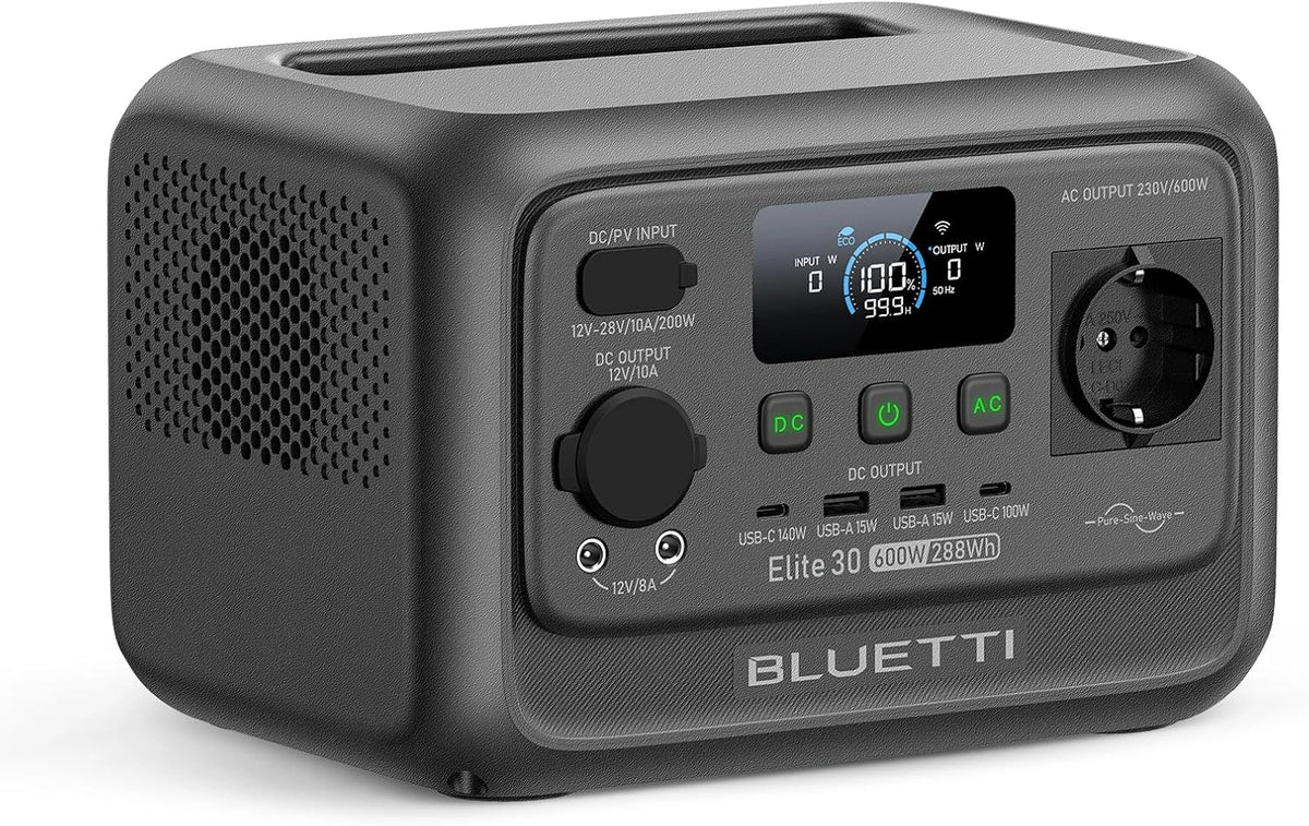 BLUETTI Elite 30 V2 Estación de Energía Portátil 288Wh - Generador Solar