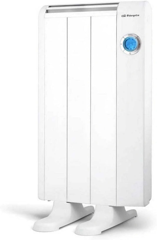 Orbegozo RRE 510 - 500 W, 3 elementos reales, color blanco, pared o pie, botón de desconexión total, funcionamiento programable, mando a distancia