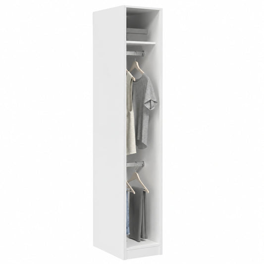 Armario Blanco de Madera 30x50x200 cm para Dormitorio