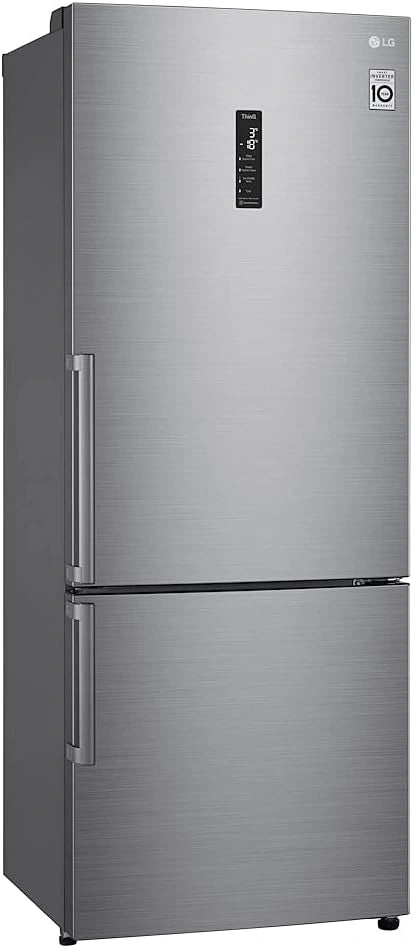 LG GBB567PZCMB Frigorífico Combi sin escarcha - Congelador, Compresor inteligente de velocidad variable, Inox Antihuellas, 499 l