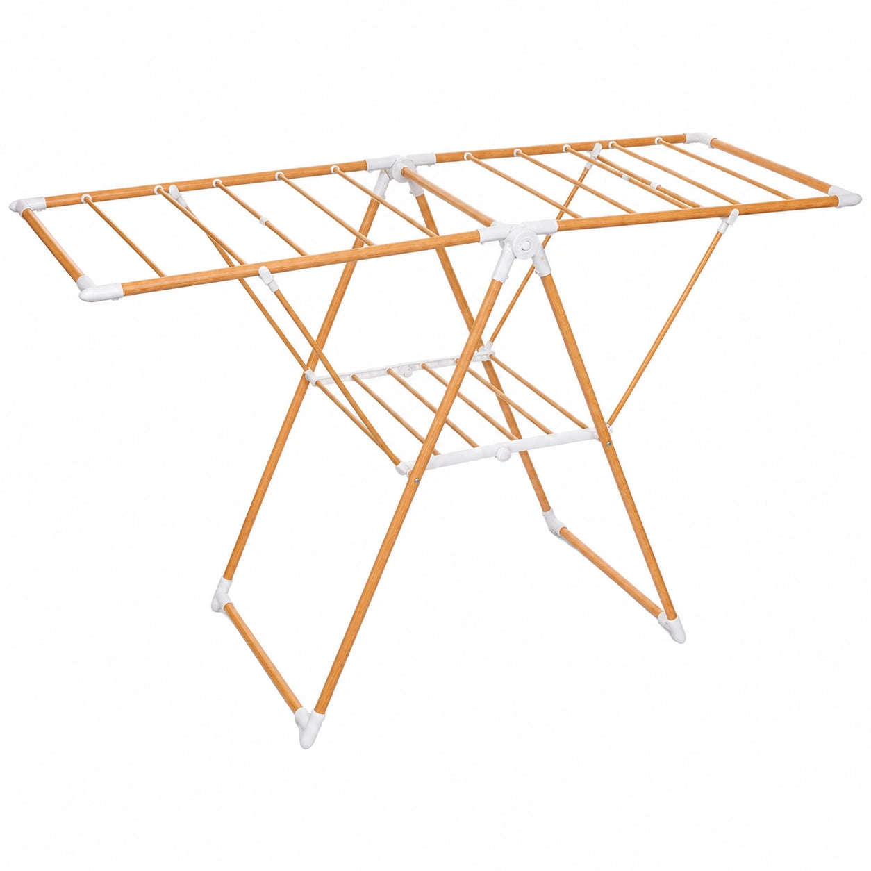 Tendedero Plegable Efecto Madera 13m - Diseño Inteligente