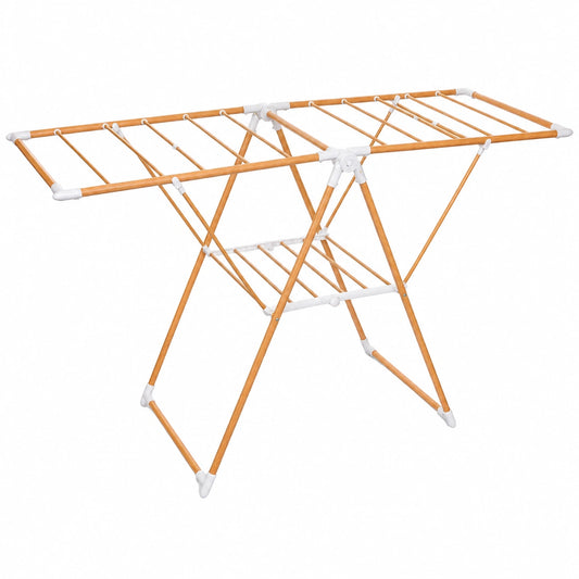 Tendedero Plegable Efecto Madera 13m - Diseño Inteligente