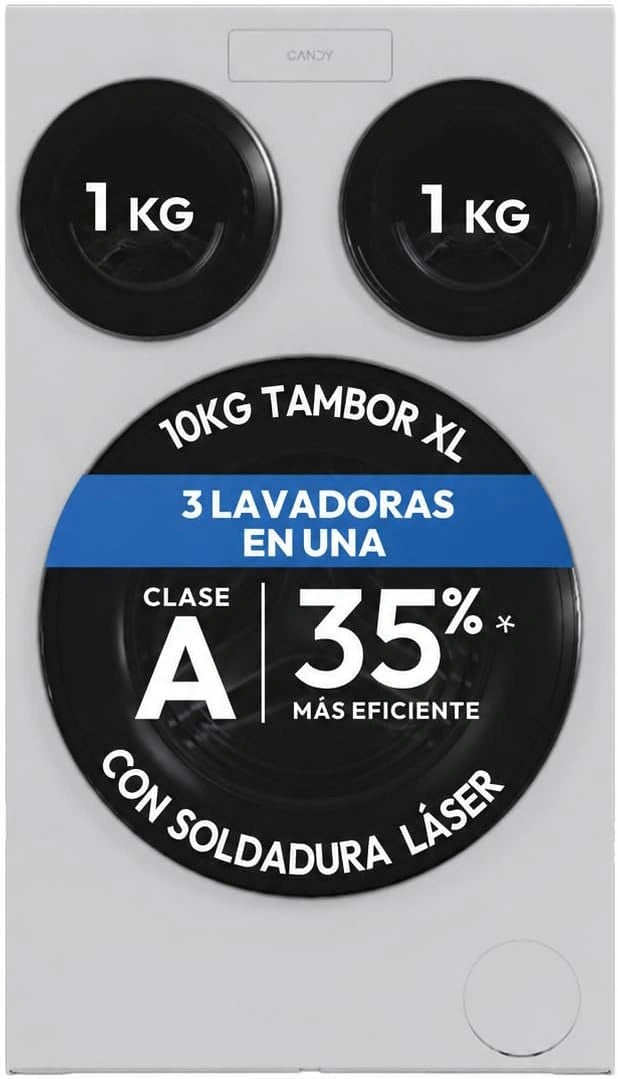 Candy Lavadora Carga Frontal 10 + 1 +1 kg - Multiwash MQD 410CBL9-37