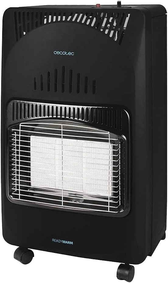 Cecotec Estufa de Gas Butano Ready Warm 4000 Slim Fold. 4200 W - Plegable, Cerámica, Triple sistema de seguridad, Ruedas multidireccionales, 3 Modos