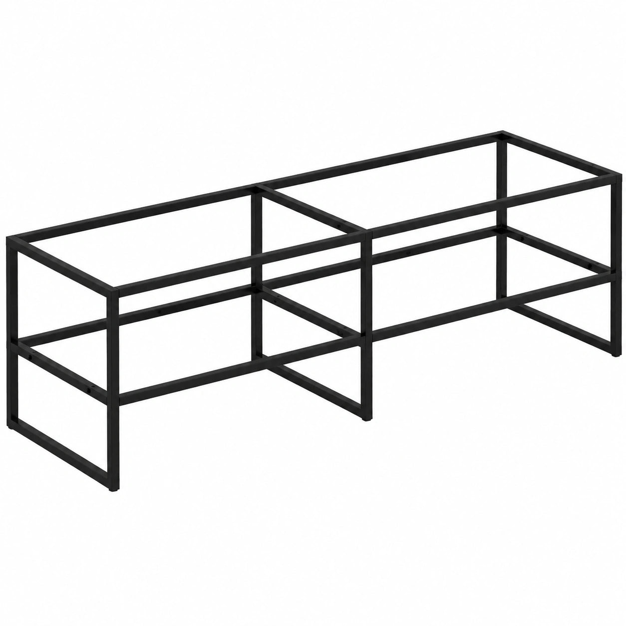 GAMET Soporte para Mueble de TV SR21, Acero, 45x45x150 cm, Negro, Estilo Industrial Loft