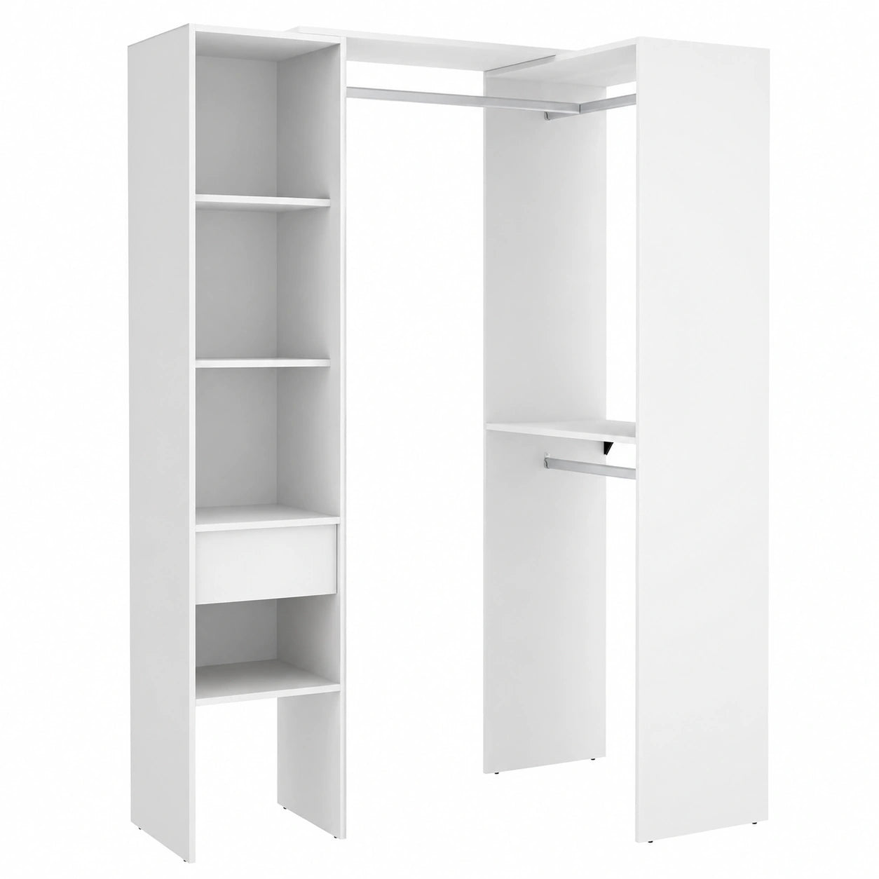 Vestidor Modular Blanco - Montaje Lineal o en Rincón