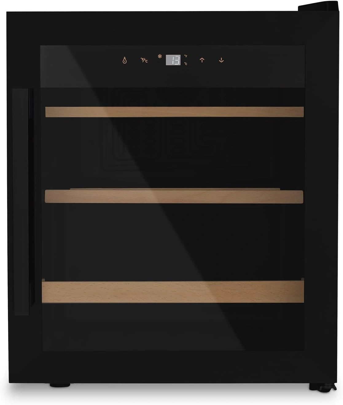 LES PETITS CHAMPS Vinoteca independiente 15 botellas CAVCB15 - negro, 4-18°C, 46L