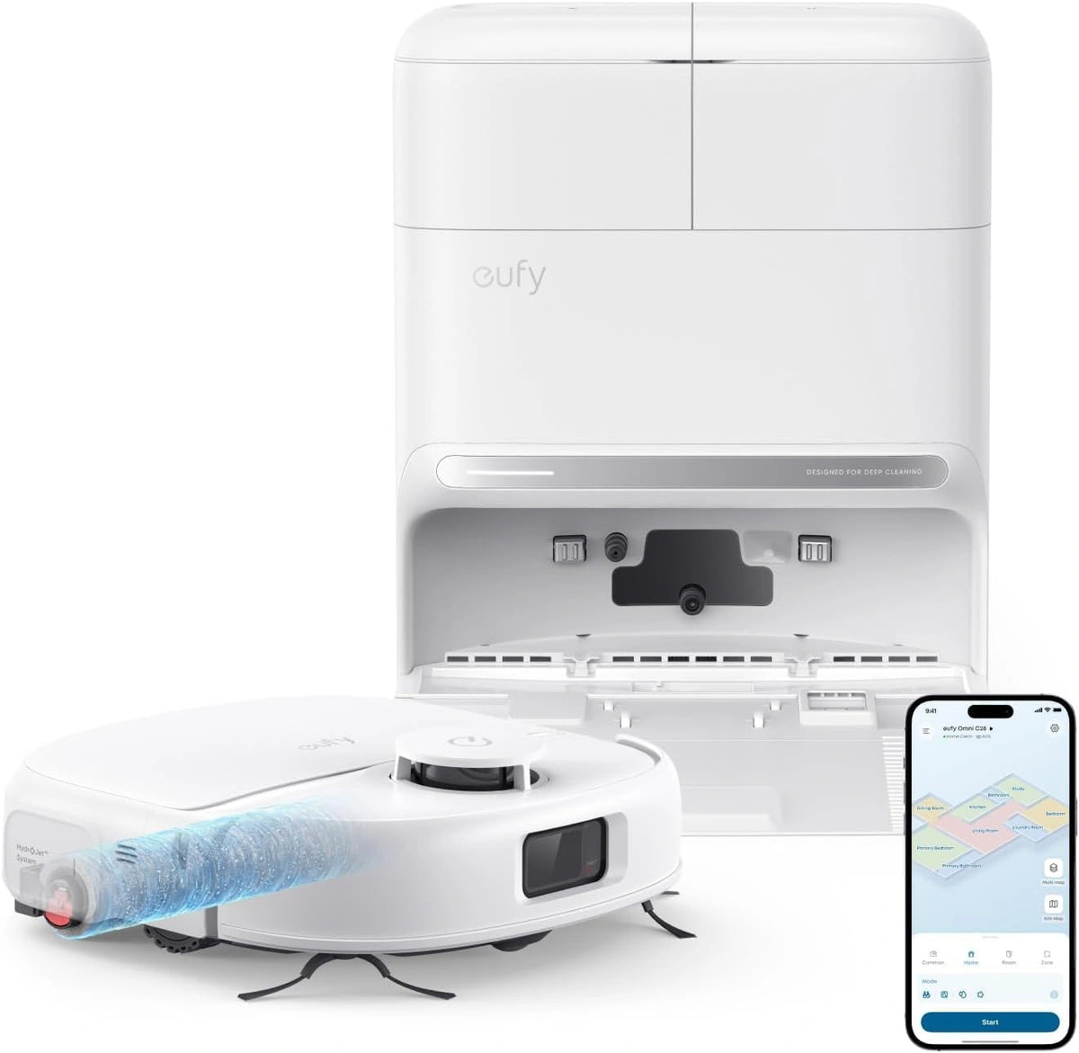 eufy by Anker C28 Omni Robot Aspirador y fregasuelos - HydroJet 15.000 Pa
