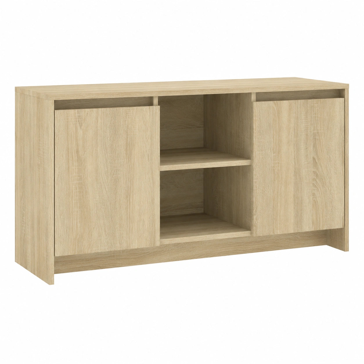 Mueble de TV Moderno Roble Sonoma con Estantes, para Televisores hasta 43"