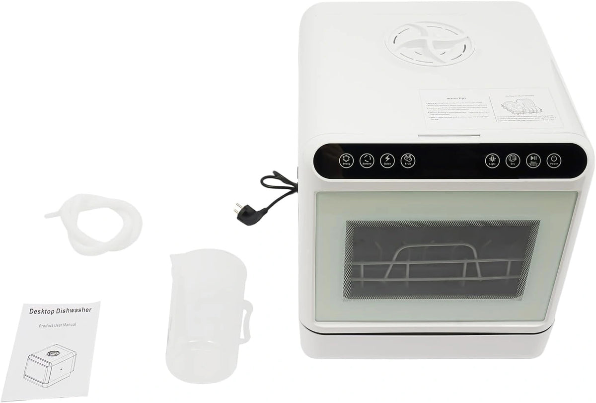 Lavavajillas de mesa - 6 litros, 1100 W, 72 °C, 4 programas, color blanco, caravana, camping, lavavajillas de mesa para casa, pequeño lavavajillas