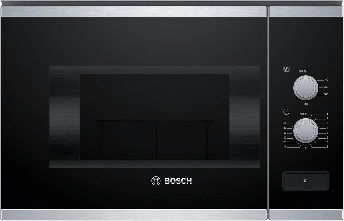 Bosch - Microondas Integrable, negro, BFL520MS0, 800 W, 20 litros, Serie 4