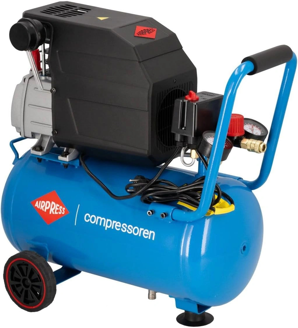 AIRPRESS - Compresor aire con ruedas, talleres y aficionados., Compresor de aire 24 litros para usuarios doméstico