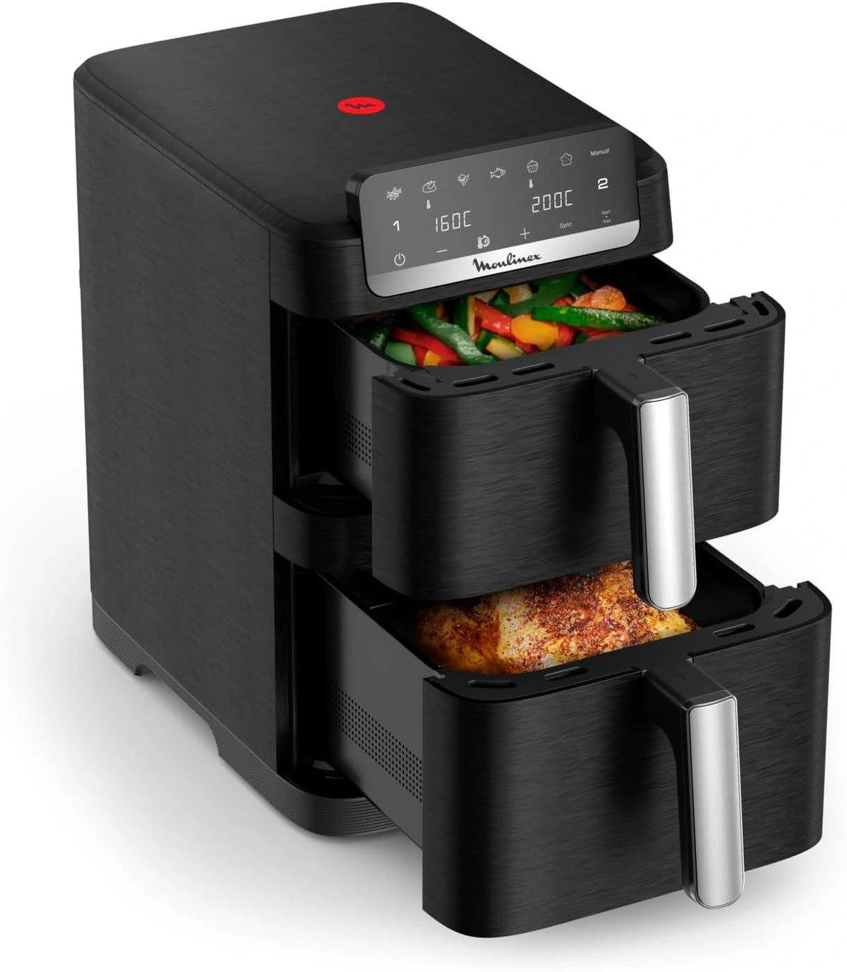 Moulinex Easy Fry Crispy Stack Dual - Freidora de Aire 10L con doble cesta