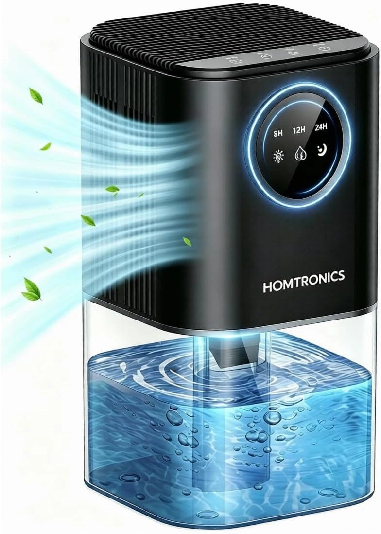 1700ML Deshumidificador Pequeño - Homtronics Silencioso Deshumidificador