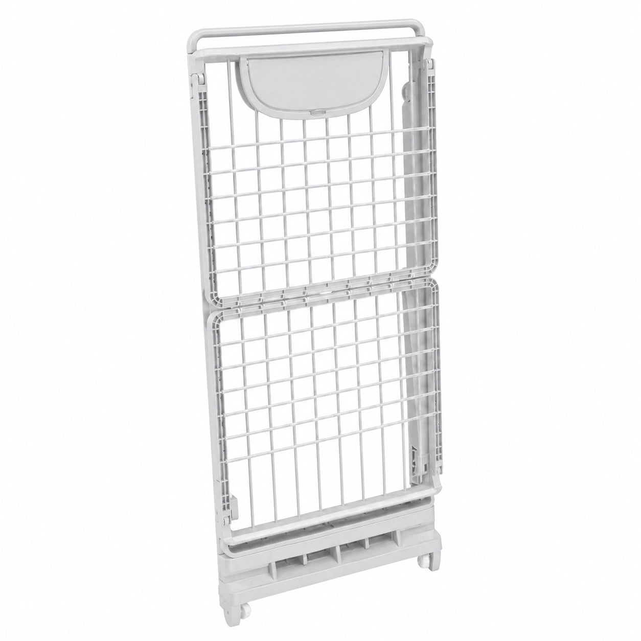 Tendedero Plegable con Ruedas, 21m de Espacio para Secado, Clips y Cierre Seguro, Cajón para Pinzas - Gris Claro