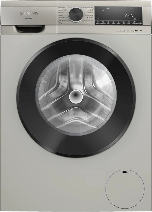 Siemens - 10 kg, iQ500, 1400 r.p.m, WG54G2ZPES, Acero antihuellas, antiManchas, smartfinish, Lavadora de carga frontal