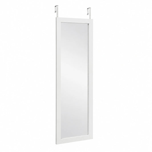 Espejo de Cuerpo Entero 37x120 cm Montaje en Pared o Puerta, Moderno, Blanco
