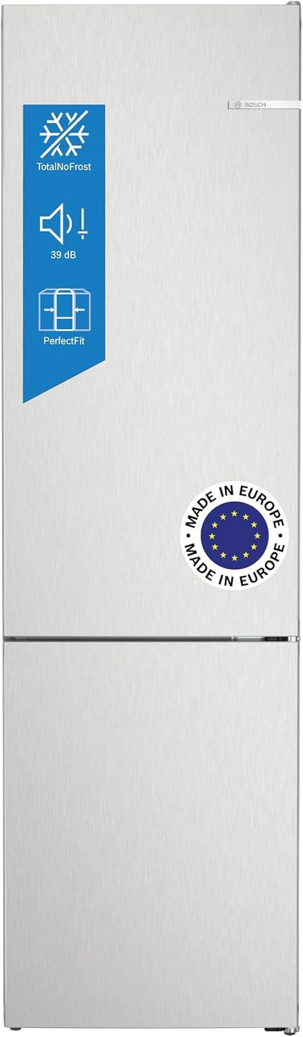 Bosch - Frigorífico Combi, Total NoFrost, Inox, KGN36VIED, 60 cm, Serie 4