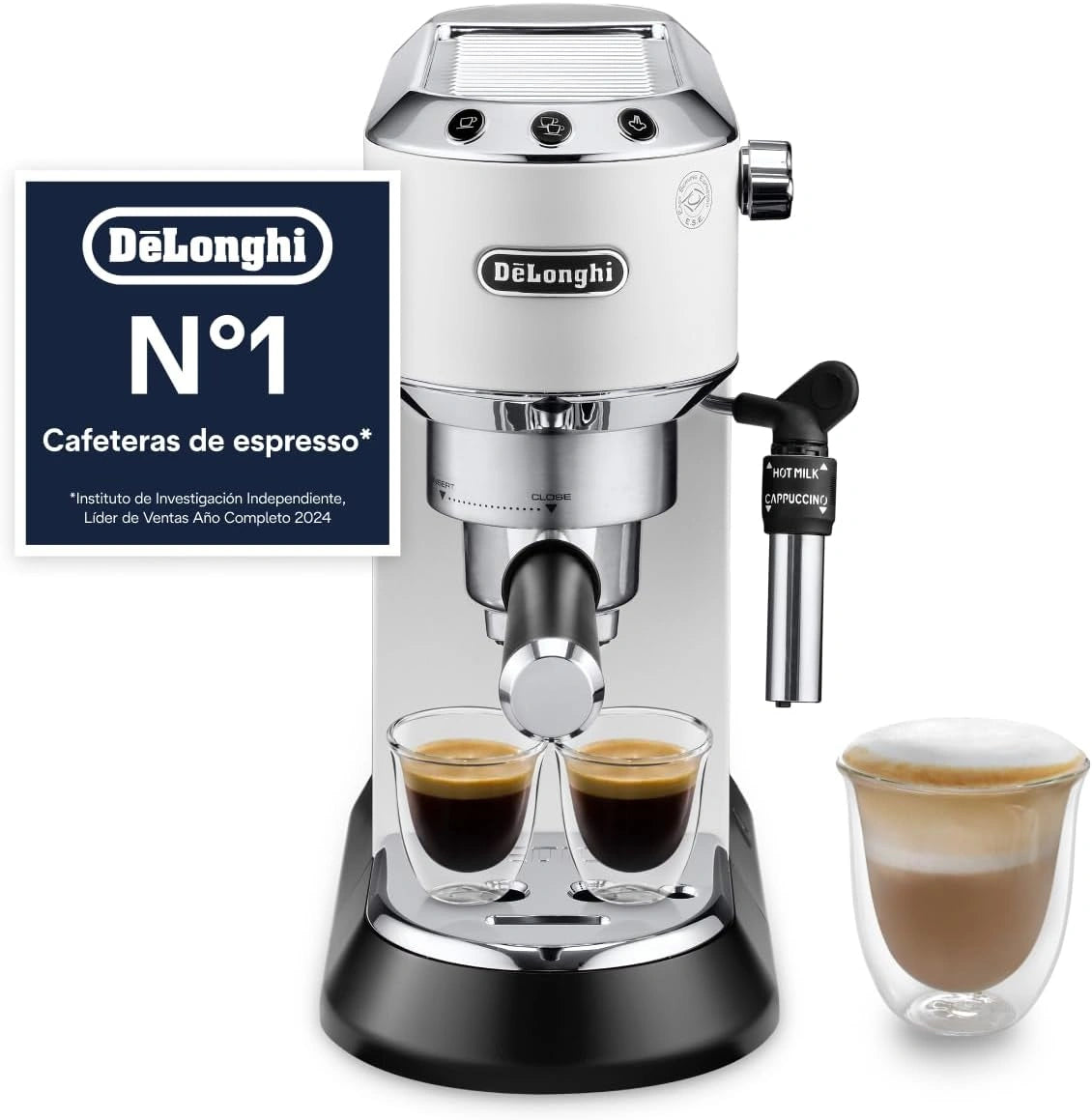 De'Longhi Dedica Style - Cafetera Espresso Manual con Espumador Manual