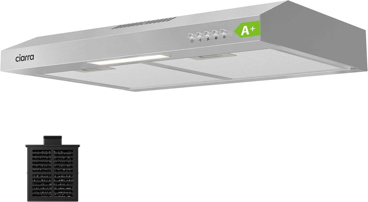 CIARRA CBCS6903D Campana Extractora 60 cm Clase A+ Acero Inox, con funciones de uso diario