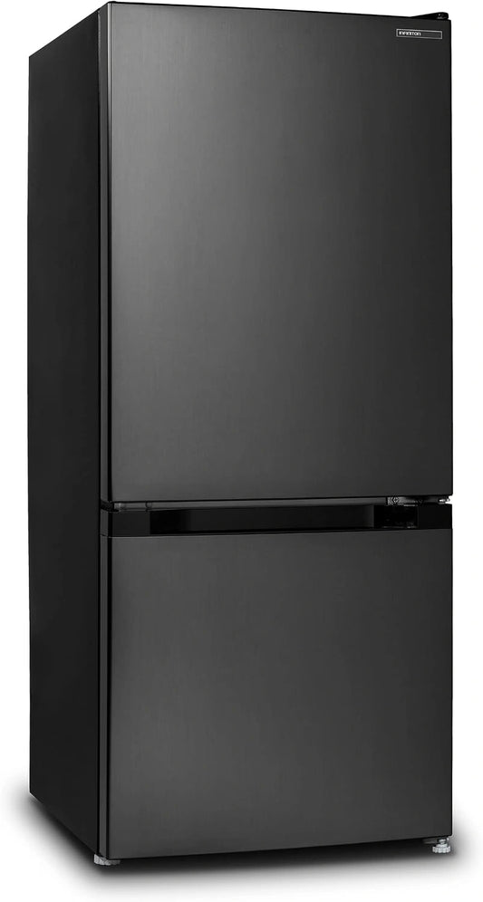 INFINITON FGC-117B - 117 litros, Altura 114cm, Clase A++/E, Fast refrigeración, SmartFrost, Dark Inox, Frigorífico combi
