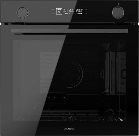 Cecotec Horno Multifunción Integrable freidora de aire 73L Bolero Hexa AF326000 Glass negro A. 2800W - Bajo Consumo, Steam Base XXL, Steam Assist