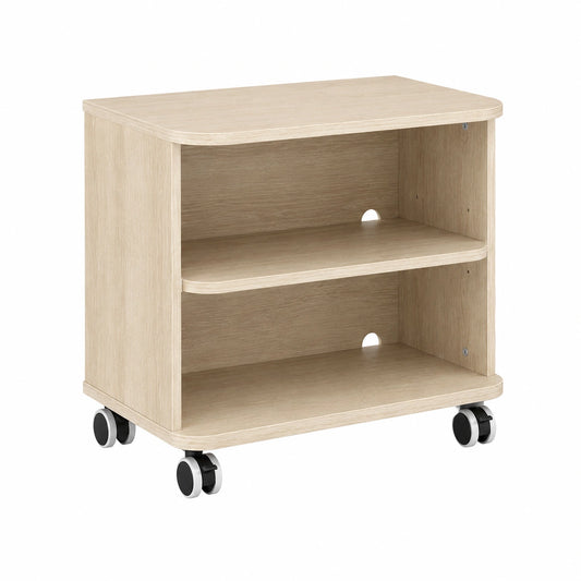 Carro de TV Blanco con Ruedas para Pantallas de 32 a 65 Pulgadas, Altura Ajustable hasta 40 kg