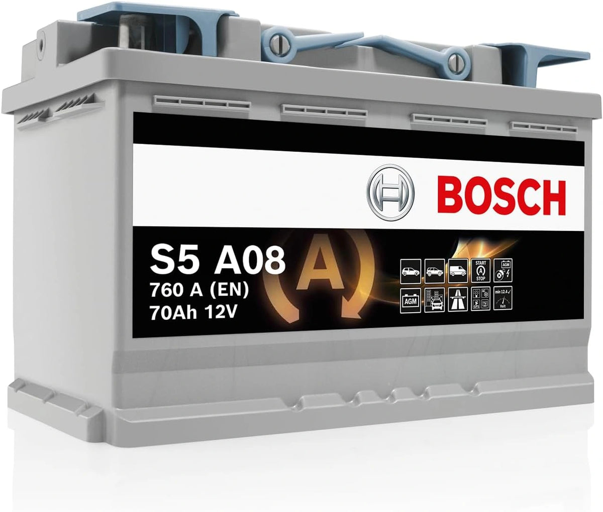 Bosch S5 A08 Batería para Coche 70 A/h - 760 A, 12 V AGM de Plomo-Ácido